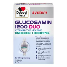 DOPPELHERZ Glukozamin 1200 Duo sistem kombinirano pakiranje, 60 kom