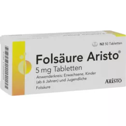 FOLSÄURE ARISTO 5 mg tablete, 50 kom
