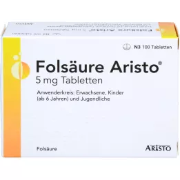 FOLSÄURE ARISTO 5 mg tablete, 100 kom