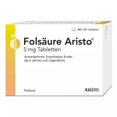 Folna kiselina Aristo 5 mg tablete, 100 kom Folna kiselina Aristo 5 mg tablete, 100 kom