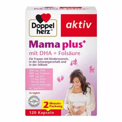 Doppelherz Mama plus sa DHA + folna kiselina kapsule, 120 kom