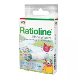 RATIOLINE Dječji flasteri mogu se rezati na veličinu 6 cmx1 m, 10 komada
