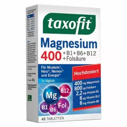 TAXOFIT Magnezij 400+B1+B6+B12+Folna kiselina tablete, 45 kom