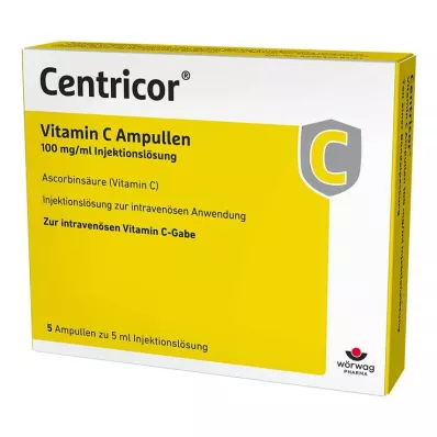 Centricor® Vitamin C ampule 100 mg/ml otopina za injekciju, 5X5 ml Centricor® Vitamin C ampule 100 mg/ml otopina za injekciju, 5X5 ml