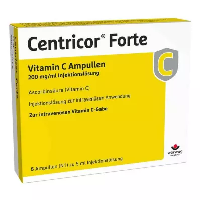 Centricor® Forte Vitamin C ampule 200 mg/ml otopina za injekciju, 5X5 ml