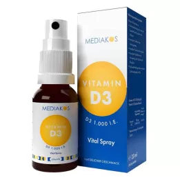 VITAMIN D3 1000 IU Mediakos Vital sprej, 20 ml