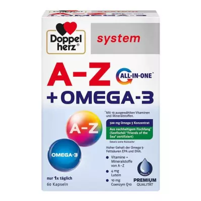 Doppelherz A-Z + Omega-3 all-in-one system kapsule, 60 kom Doppelherz A-Z + Omega-3 all-in-one system kapsule, 60 kom