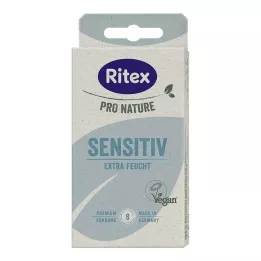 RITEX PRO NATURE SENSITIV veganski kondomi, 8 kom