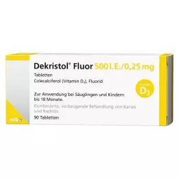 DEKRISTOL Fluor 500 IU/0,25 mg tablete, 90 kom