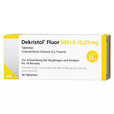 Dekristol Fluor 500 IU / 0,25 mg tablete, 90 kom