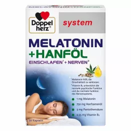 DOPPELHERZ Melatonin + sistem ulje konoplje kapsule, 30 kom