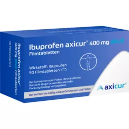 IBUPROFEN axicur 400 mg akutne filmom obložene tablete, 50 kom