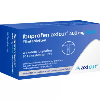 IBUPROFEN axicur 400 mg akutne filmom obložene tablete, 50 kom