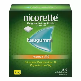 NICORETTE žvakaća guma 4 mg brucoši, 210 ST